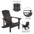 Flash Furniture JJ-C145014-32D-SLT-GG 5 Piece Slate Gray Poly Resin Wood Adirondack Chair Set with Fire Pit addl-3