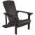 Flash Furniture JJ-C145014-32D-SLT-GG 5 Piece Slate Gray Poly Resin Wood Adirondack Chair Set with Fire Pit addl-8