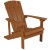 Flash Furniture JJ-C145014-32D-TEAK-GG 5 Piece Teak Poly Resin Wood Adirondack Chair Set with Fire Pit addl-8