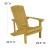 Flash Furniture JJ-C145014-32D-YLW-GG 5 Piece Yellow Poly Resin Wood Adirondack Chair Set with Fire Pit addl-5