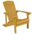 Flash Furniture JJ-C145014-32D-YLW-GG 5 Piece Yellow Poly Resin Wood Adirondack Chair Set with Fire Pit addl-8