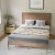 Flash Furniture MG-09004QB-Q-OAK-GG Queen Size Solid Wood Platform Bed with Wooden Slats and Headboard, Light Brown addl-6