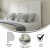 Flash Furniture MG-9708FHB-F-WHT-GG Full Size White Wooden 3 Panel Adjustable Headboard addl-3