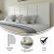 Flash Furniture MG-9708KHB-K-WHT-GG King Size White 4 Panel Adjustable Headboard addl-3