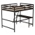 Flash Furniture MH-LBD5-ESP-F-GG Espresso Full Size Loft Bed Frame with Desk, Guard Rails & Ladder addl-7