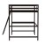 Flash Furniture MH-LBD5-ESP-F-GG Espresso Full Size Loft Bed Frame with Desk, Guard Rails & Ladder addl-9