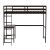 Flash Furniture MH-LBD5-ESP-T-GG Espresso Twin Size Loft Bed Frame with Desk, Guard Rails & Ladder addl-10