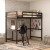 Flash Furniture MH-LBD5-ESP-T-GG Espresso Twin Size Loft Bed Frame with Desk, Guard Rails & Ladder addl-1