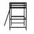 Flash Furniture MH-LBD5-ESP-T-GG Espresso Twin Size Loft Bed Frame with Desk, Guard Rails & Ladder addl-9