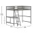 Flash Furniture MH-LBD5-LGY-F-GG Light Gray Full Size Loft Bed Frame with Desk, Guard Rails & Ladder addl-4