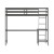 Flash Furniture MH-LBD5-LGY-F-GG Light Gray Full Size Loft Bed Frame with Desk, Guard Rails & Ladder addl-7