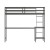 Flash Furniture MH-LBD5-LGY-T-GG Light Gray Twin Size Loft Bed Frame with Desk, Guard Rails & Ladder addl-7