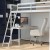 Flash Furniture MH-LBD5-WH-F-GG White Full Size Loft Bed Frame with Desk, Guard Rails & Ladder addl-6