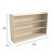 Flash Furniture MK-ME088029-GG Bright Beginnings Extra Wide 3 Shelf Wooden Classroom Open Storage Unit addl-4