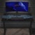 Flash Furniture NAN-JNGT-2842-GG 43" Black Gaming Desk with LED Lights & Tempered Glass Desktop addl-6