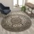 Flash Furniture NR-RG281-55-IV-GG Mersin Persian Style 5" x 5" Ivory Round Area Rug-Olefin Rug with Jute Backing addl-4