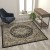 Flash Furniture NR-RGB401-55S-BK-GG Mersin Persian Style 5" x 5" Black Square Area Rug-Olefin Rug with Jute Backing addl-4