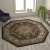 Flash Furniture NR-RGB401-77O-BK-GG Mersin Persian Style 7" x 7" Black Octagon Area Rug-Olefin Rug with Jute Backing addl-4