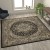 Flash Furniture NR-RGB401-77S-BK-GG Mersin Persian Style 7" x 7" Black Square Area Rug-Olefin Rug with Jute Backing addl-4