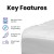 Flash Furniture RF-REM-09-K-GG Capri Comfortable Sleep White Mattress Pad-Cotton Top-Deep Pockets-Hypoallergenic, King addl-5