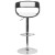 Flash Furniture SD-2207-GG Bentwood Two Tone Black & White Vinyl Adjustable Height Barstool addl-4