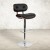 Flash Furniture SD-2228-WAL-GG Walnut Bentwood Adjustable Height Barstool with Button Tufted Black Vinyl Seat addl-1