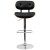 Flash Furniture SD-2228-WAL-GG Walnut Bentwood Adjustable Height Barstool with Button Tufted Black Vinyl Seat addl-9