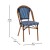 Flash Furniture SDA-AD642001-NVYWH-NAT-GG Indoor/Outdoor French Bistro Stacking Chair, Navy and White PE Rattan, Natural Finish addl-4