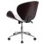 Flash Furniture SD-SDM-2240-5-MAH-WH-GG Mid-Back White LeatherSoft Mahogany Wood Conference Office Chair addl-4