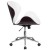 Flash Furniture SD-SDM-2240-5-MAH-WH-GG Mid-Back White LeatherSoft Mahogany Wood Conference Office Chair addl-5