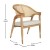 Flash Furniture SK-220901-NAT-GG Natural Cane Rattan Dining Chair with Black Wood Frame, Gold Tipped Legs, Padded Seat addl-4