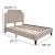 Flash Furniture SL-BK4-F-B-GG Full Size Tufted Upholstered Platform Bed, Beige Fabric addl-4