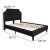 Flash Furniture SL-BK4-F-BK-GG Full Size Tufted Upholstered Platform Bed, Black Fabric addl-5