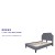 Flash Furniture SL-BK4-F-LG-GG Full Size Tufted Upholstered Platform Bed, Light Gray Fabric addl-3