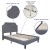 Flash Furniture SL-BK4-F-LG-GG Full Size Tufted Upholstered Platform Bed, Light Gray Fabric addl-4