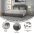 Flash Furniture SL-BK4-K-DG-GG King Size Tufted Upholstered Platform Bed, Dark Gray Fabric addl-3