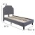 Flash Furniture SL-BK4-T-LG-GG Twin Size Tufted Upholstered Platform Bed, Light Gray Fabric addl-5