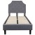 Flash Furniture SL-BK4-T-LG-GG Twin Size Tufted Upholstered Platform Bed, Light Gray Fabric addl-7