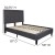 Flash Furniture SL-BK5-F-DG-GG Full Size Tufted Upholstered Platform Bed, Dark Gray Fabric addl-4