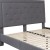 Flash Furniture SL-BK5-Q-LG-GG Queen Size Tufted Upholstered Platform Bed, Light Gray Fabric addl-5