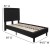 Flash Furniture SL-BK5-T-BK-GG Twin Size Tufted Upholstered Platform Bed, Black Fabric addl-4