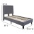 Flash Furniture SL-BK5-T-LG-GG Twin Size Tufted Upholstered Platform Bed, Light Gray Fabric addl-4