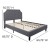 Flash Furniture SL-BM10-11-GG Queen Size Tufted Upholstered Platform Bed, Light Gray Fabric with 10" Pocket Spring Mattress addl-5