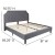 Flash Furniture SL-BM10-12-GG King Size Tufted Upholstered Platform Bed, Light Gray Fabric with 10" Pocket Spring Mattress addl-5