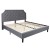 Flash Furniture SL-BM10-12-GG King Size Tufted Upholstered Platform Bed, Light Gray Fabric with 10" Pocket Spring Mattress addl-7