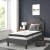 Flash Furniture SL-BM10-13-GG Twin Size Tufted Upholstered Platform Bed, Dark Gray Fabric with 10" Pocket Spring Mattress addl-1