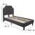 Flash Furniture SL-BM10-13-GG Twin Size Tufted Upholstered Platform Bed, Dark Gray Fabric with 10" Pocket Spring Mattress addl-5