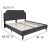 Flash Furniture SL-BM10-16-GG King Size Tufted Upholstered Platform Bed, Dark Gray Fabric with 10" Pocket Spring Mattress addl-5