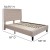 Flash Furniture SL-BM10-18-GG Full Size Tufted Upholstered Platform Bed, Beige Fabric with 10" Pocket Spring Mattress addl-5