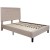 Flash Furniture SL-BM10-18-GG Full Size Tufted Upholstered Platform Bed, Beige Fabric with 10" Pocket Spring Mattress addl-7